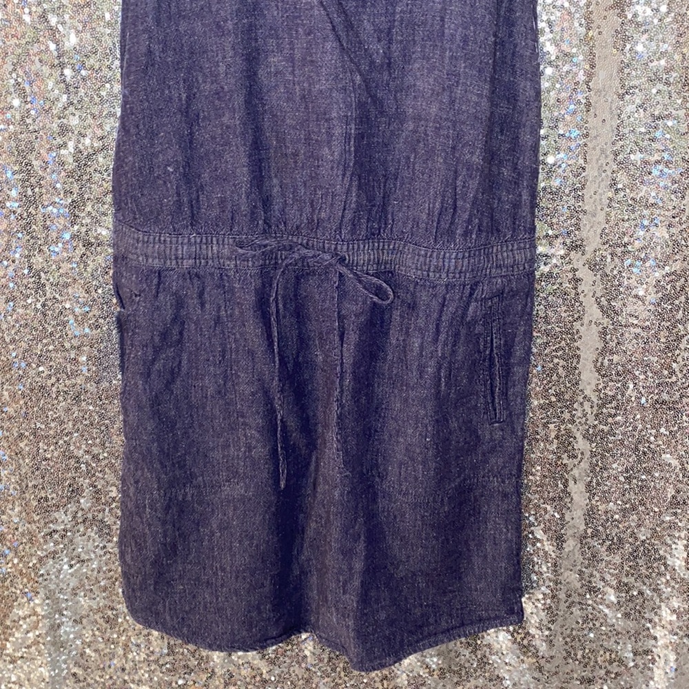 Denim Looking Drawstring Racerback Dress - Picture 3 of 6